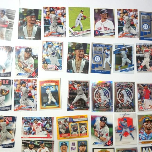 Huge Mookie Betts 99x Card Lot w/ SP Refractors Inserts Red Sox Dodgers NM/MT - Picture 10 of 11